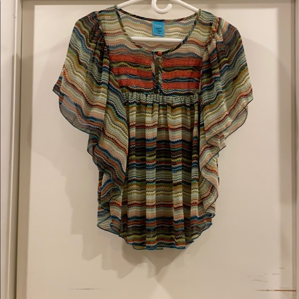 Flowing striped blouse